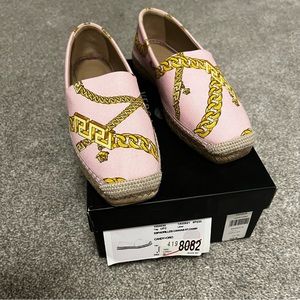 ❗️Versace Chain-print Espadrilles Loafers size 9 Medusa flats summer shoes